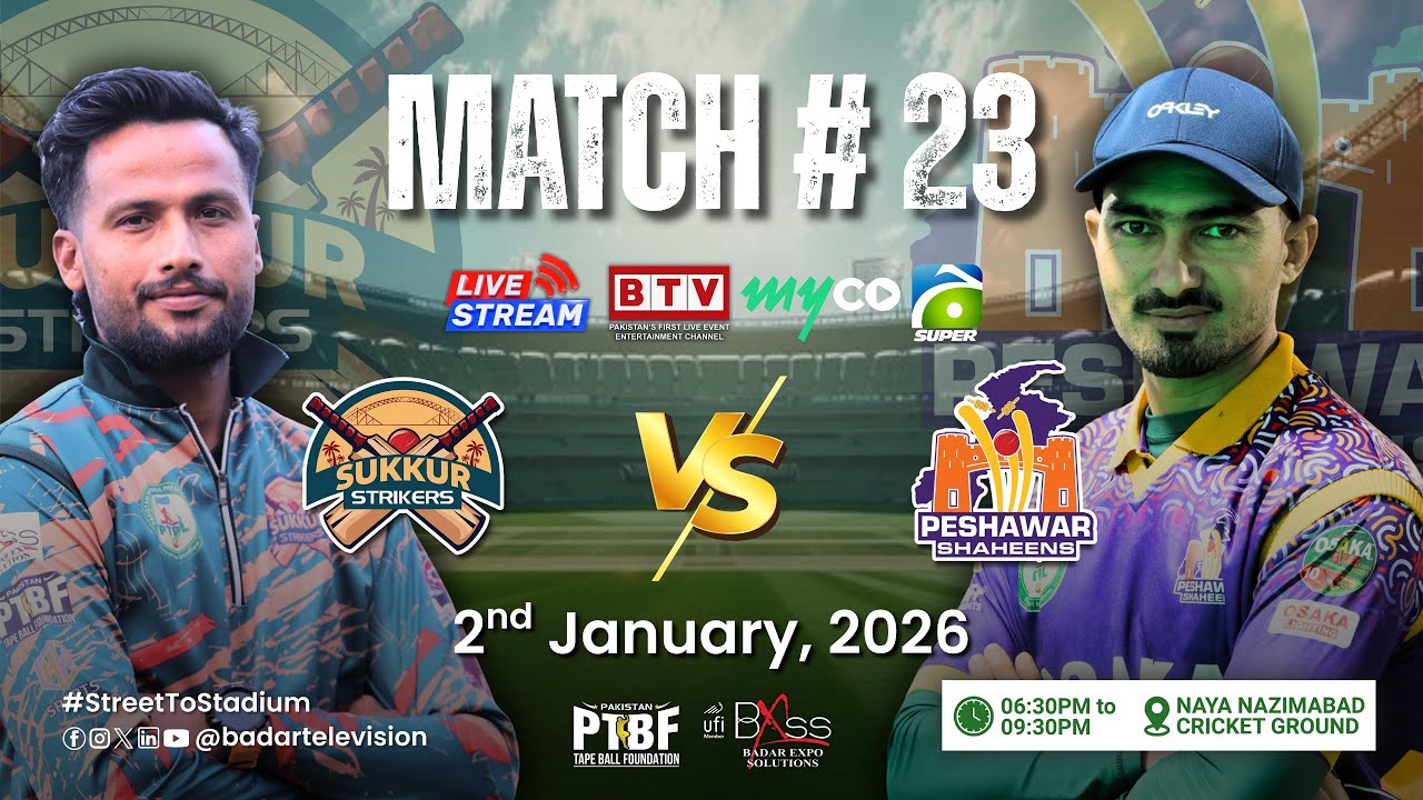 LIVE | Sukkur Strikers vs Peshawar Shaheens | Match - 23 | 02 January 2026