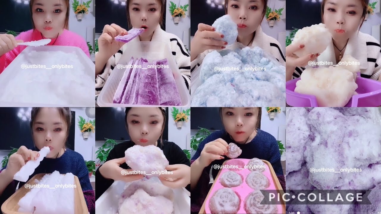 ❄️Wang xiao wei❄️ recent ice bites ⛄️Extreme squeaky crunchy bites🤤