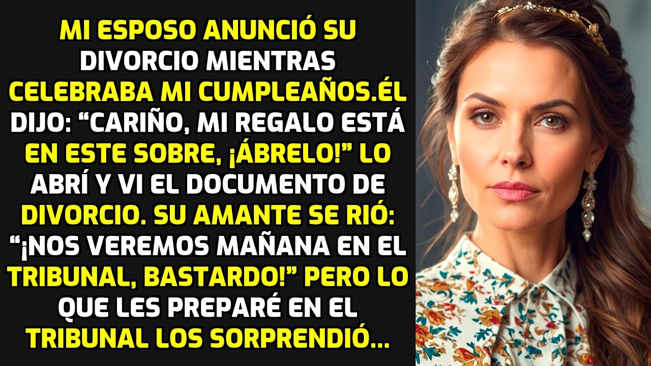 Mi Esposo Anunció Su Divorcio Mientras Celebraba Mi Cumpleaños. Pero Mi Respuesta... HISTORIAS VIDA