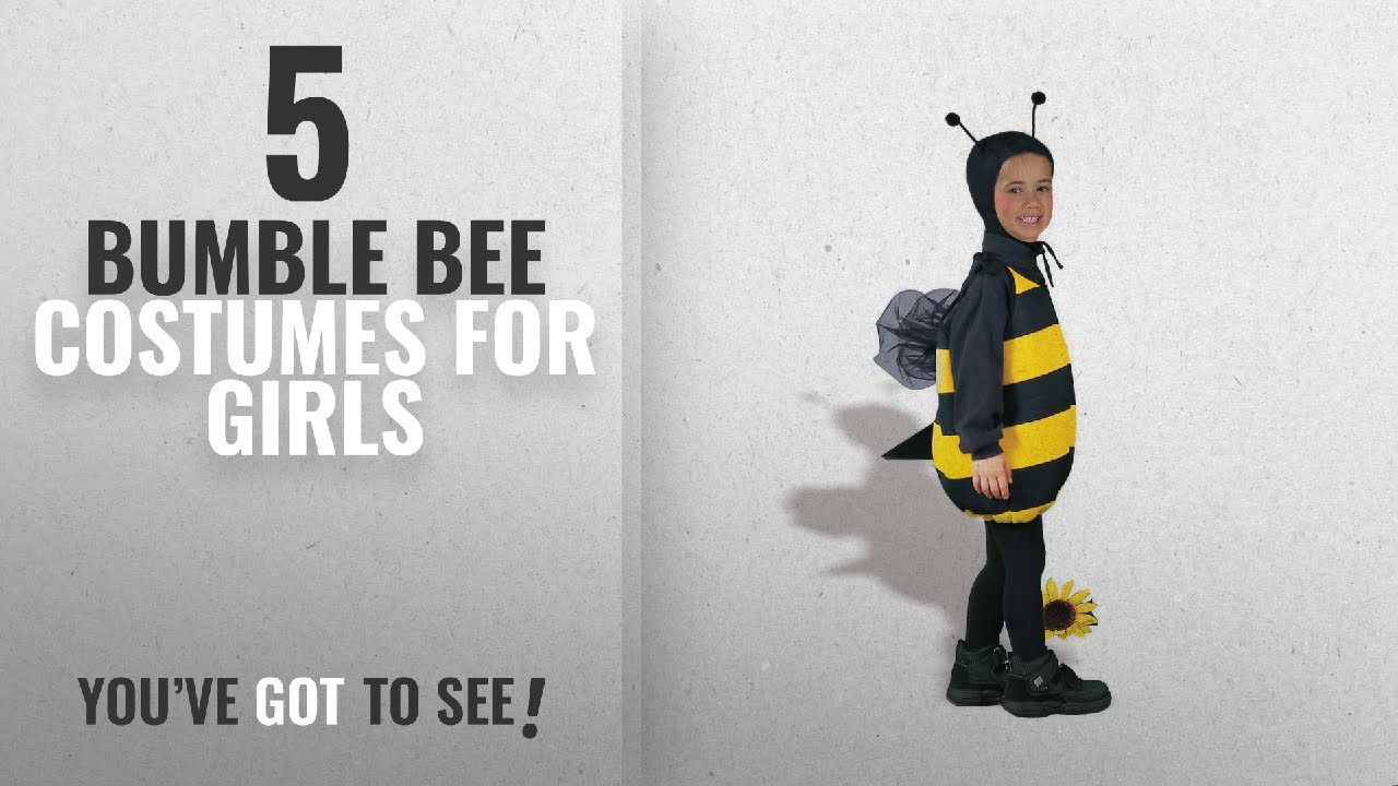 Top 10 Bumble Bee Costumes For Girls [2018]: Child Honey Bee Costume, Child Small