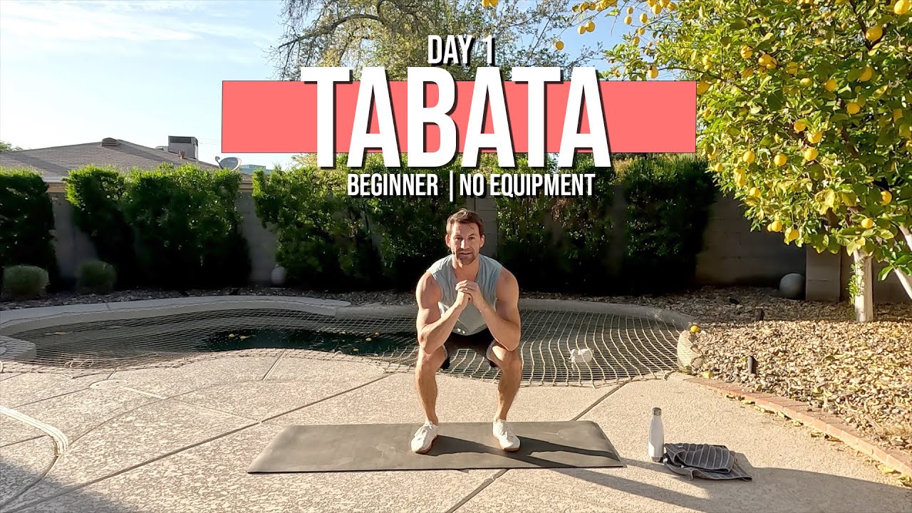 20 Minute Beginner Tabata FAT LOSS WORKOUT | No Equipment | Day 1