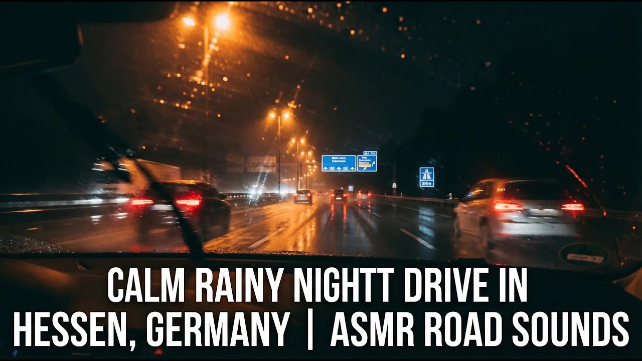 Rainy Night Highway Drive in Hessen, Germany | Streets & Autobahn POV 🌧️🌙🚗