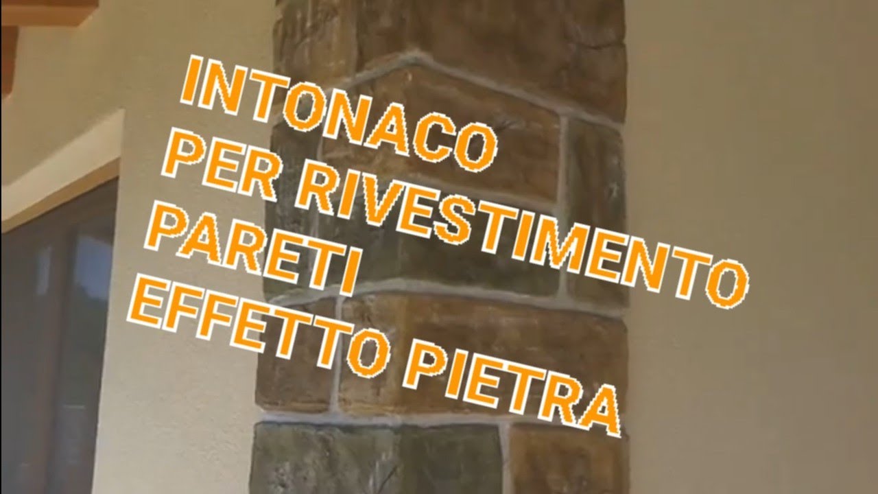 Intonaco modellato per rivestimento pareti e altre superfici con effetto pietra