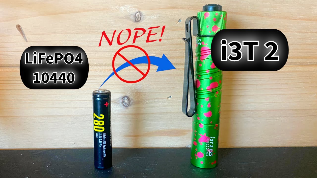 This is WEIRD: Olight i3T 2 with 3.2v LiFePO4 Batteries