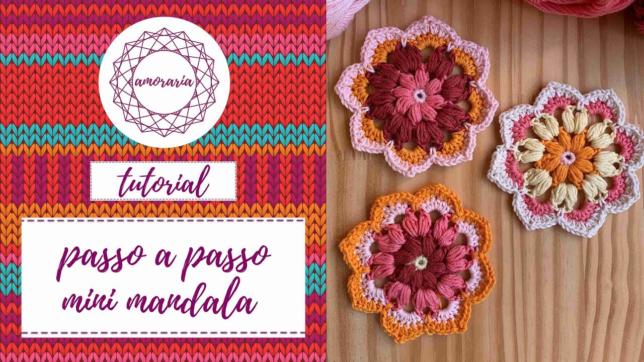 Passo a passo Mandalinha Verão em Crochê  (TUTORIAL COMPLETO PARA DESTRAS)