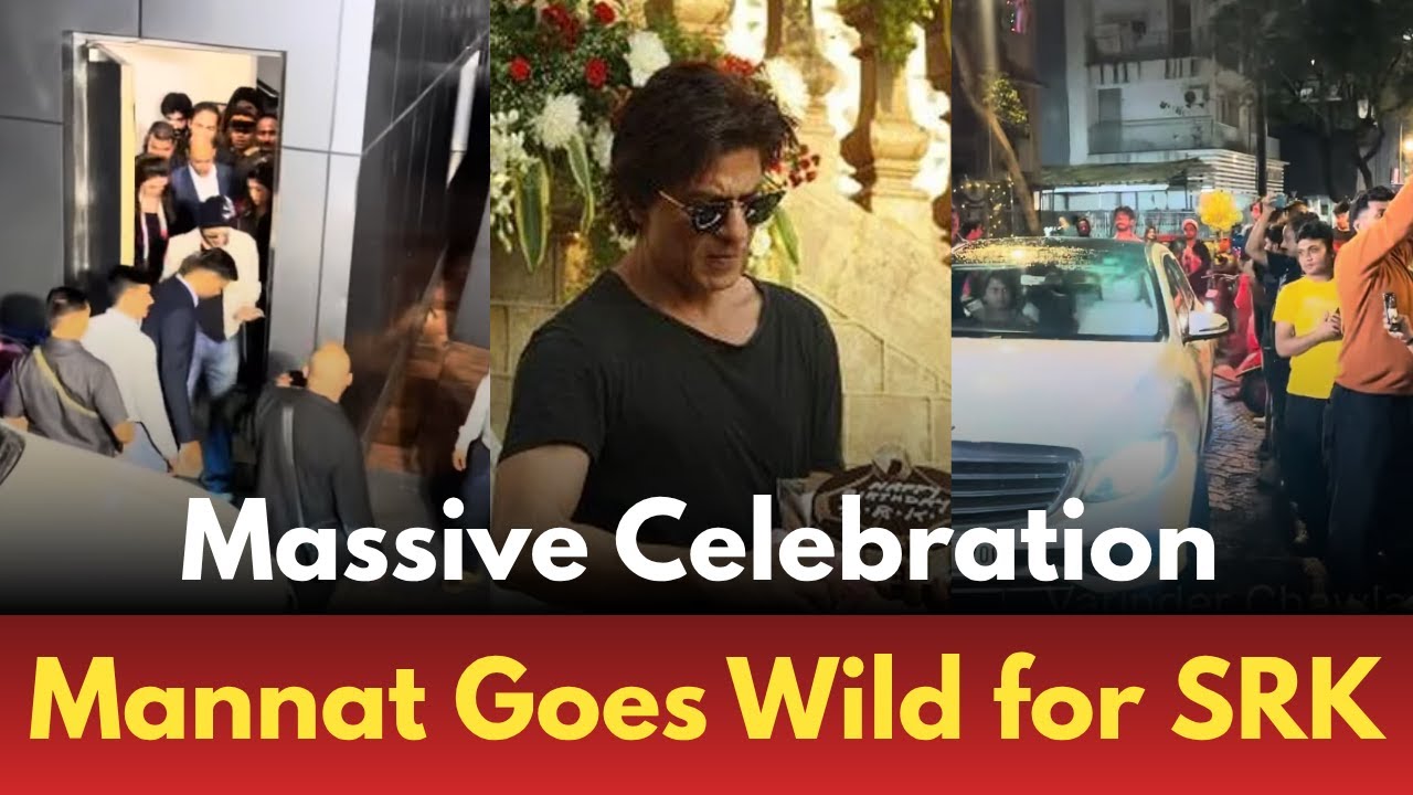 SRK's Epic 60th Birthday Bash! Shah Rukh Khan Greets Fans at Mannat | Viral Bollywood Party 2025