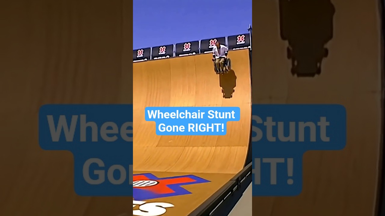 Wheelchair Stunt Gone RIGHT! #shorts  #funny #xgames