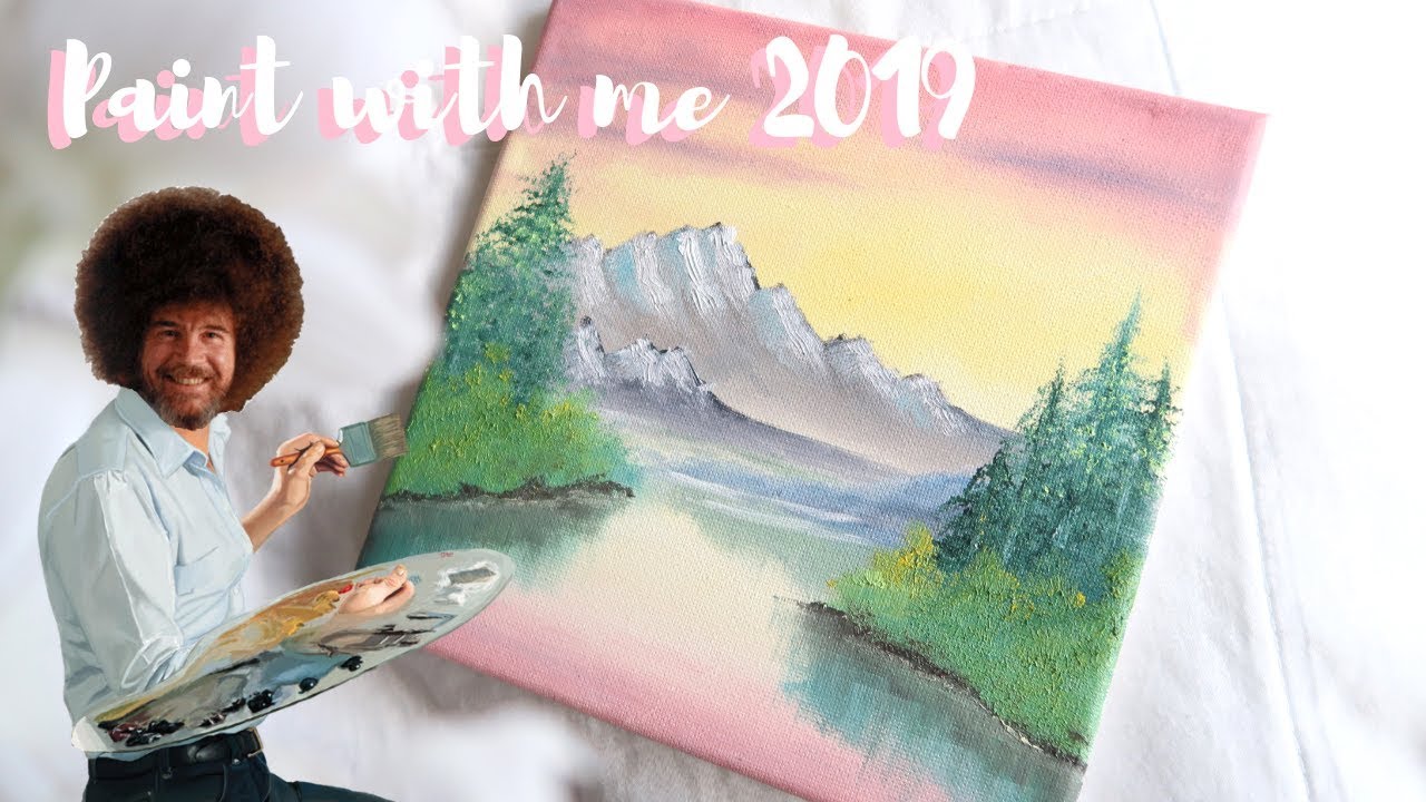58. FOLLOWING A BOB ROSS PAINTING TUTORIAL | PAINT WITH ME PART 1