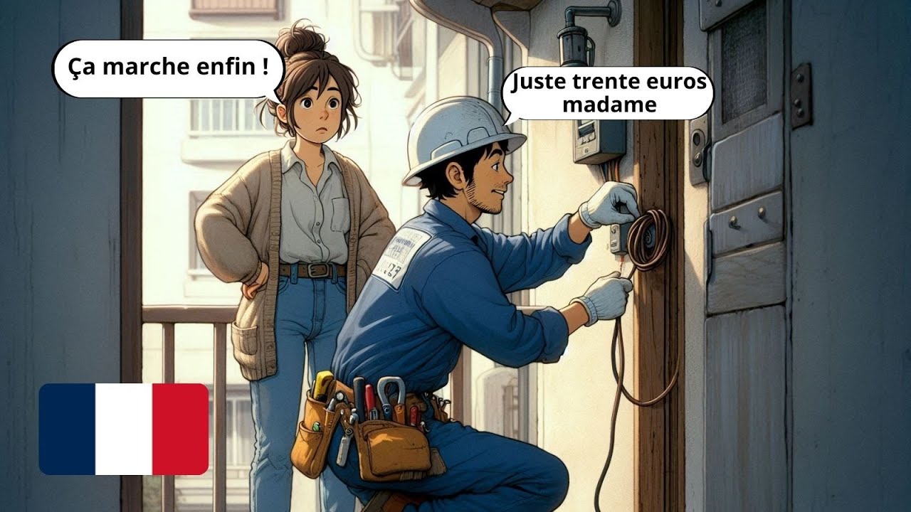 10 Simple French Conversations | Calling an Electrician & Fixing Things (A1-A2)