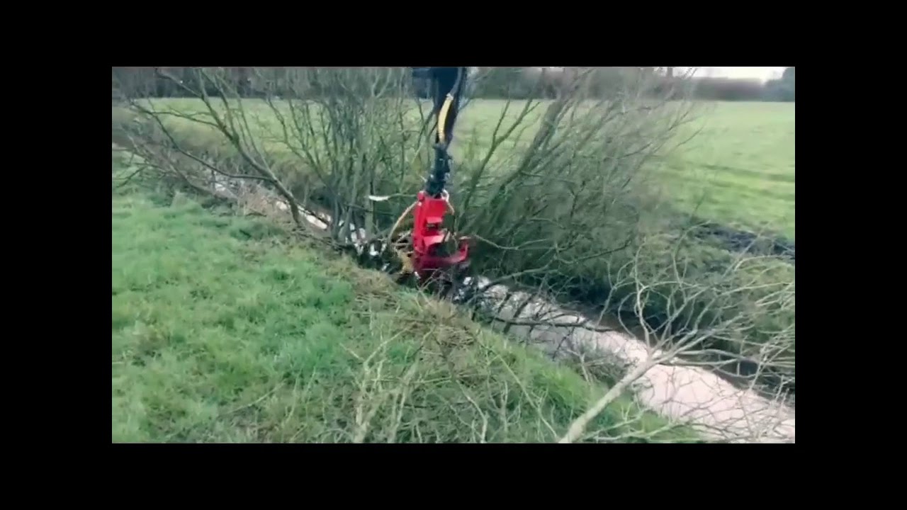 Bomen knippen met Takeuchi midikraan