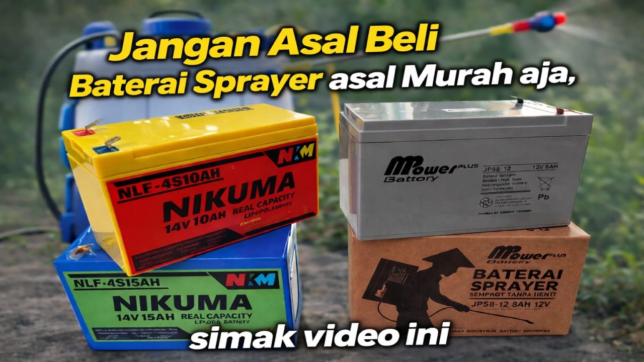 Tips Memilih Batere Aki Sprayer yang bagus cocok dan awet - Review Batere MPower Plus 12v 8AH Yuasa