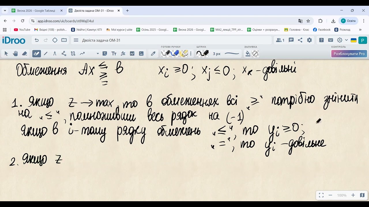 Двоїста задача (ОМ-31, 05.03)