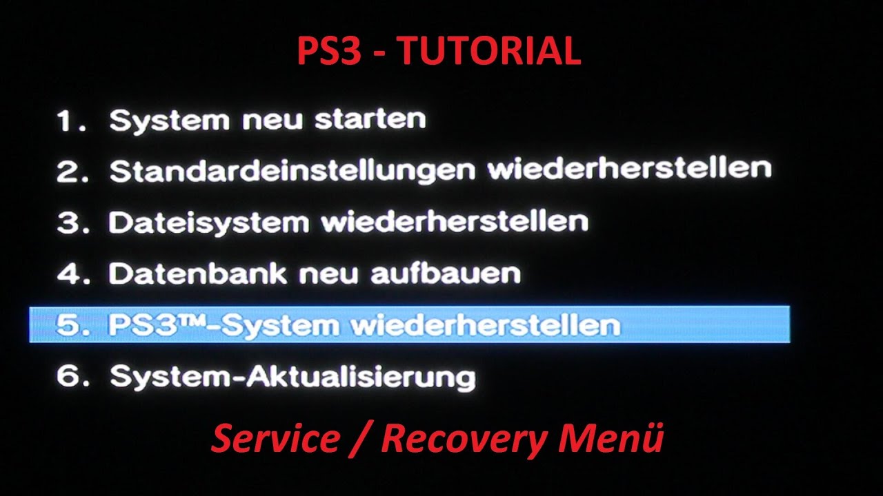 PS3 System reparieren - verstecktes Service / Recovery Menü * Tutorial *