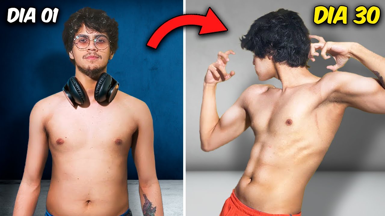 Treinei em Casa Sozinho por 30 Dias e Veja a Evolu&ccedil;&atilde;o