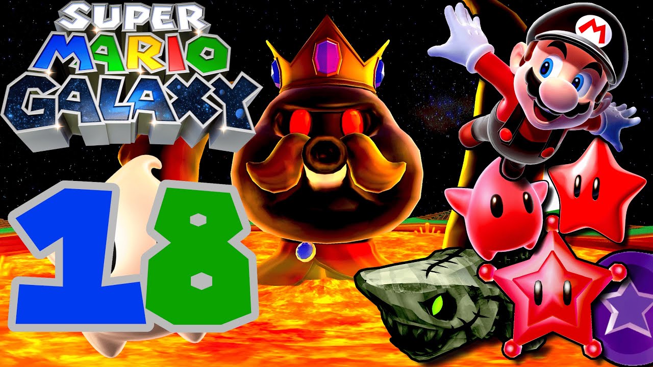 Super Mario Galaxy #18: Otak&ouml;nig, Skeletthaie, fliegender Mario, roter Stern & Lila M&uuml;nzen