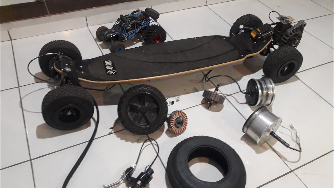 longbord eletrico.  projeto em andamento.  skate eletrico.  motor de hoverbord.  patinete eletrico.