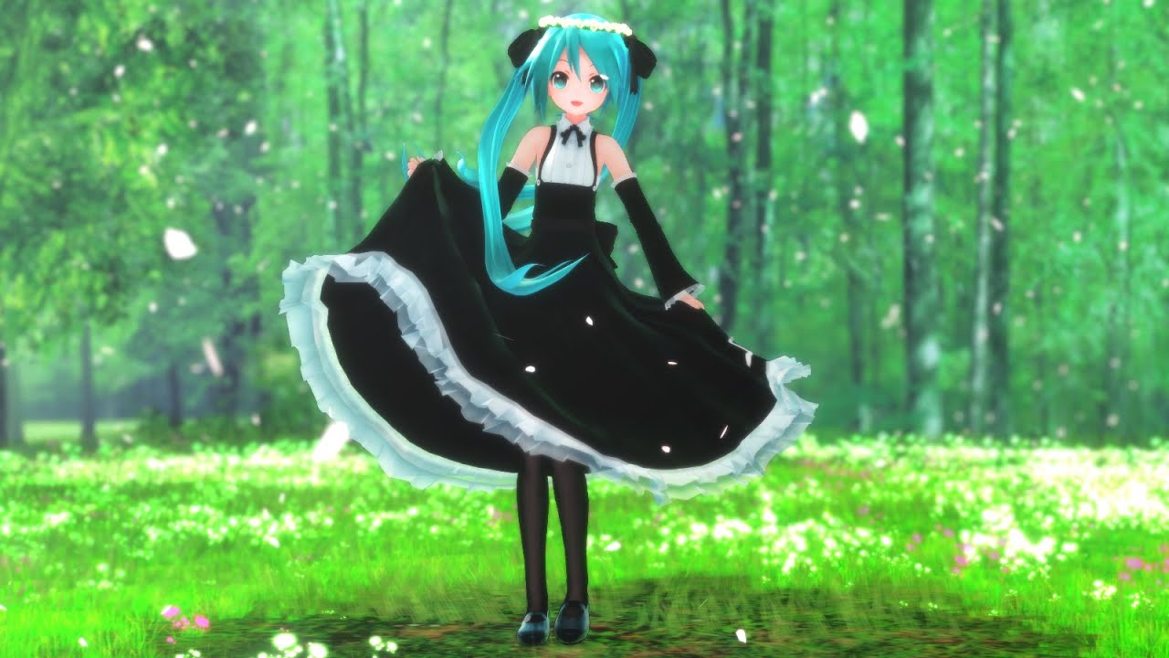 [MMD]ロンスカあぴミク/ミルククラウン・オン・ソーネチカ【固定カメラ】