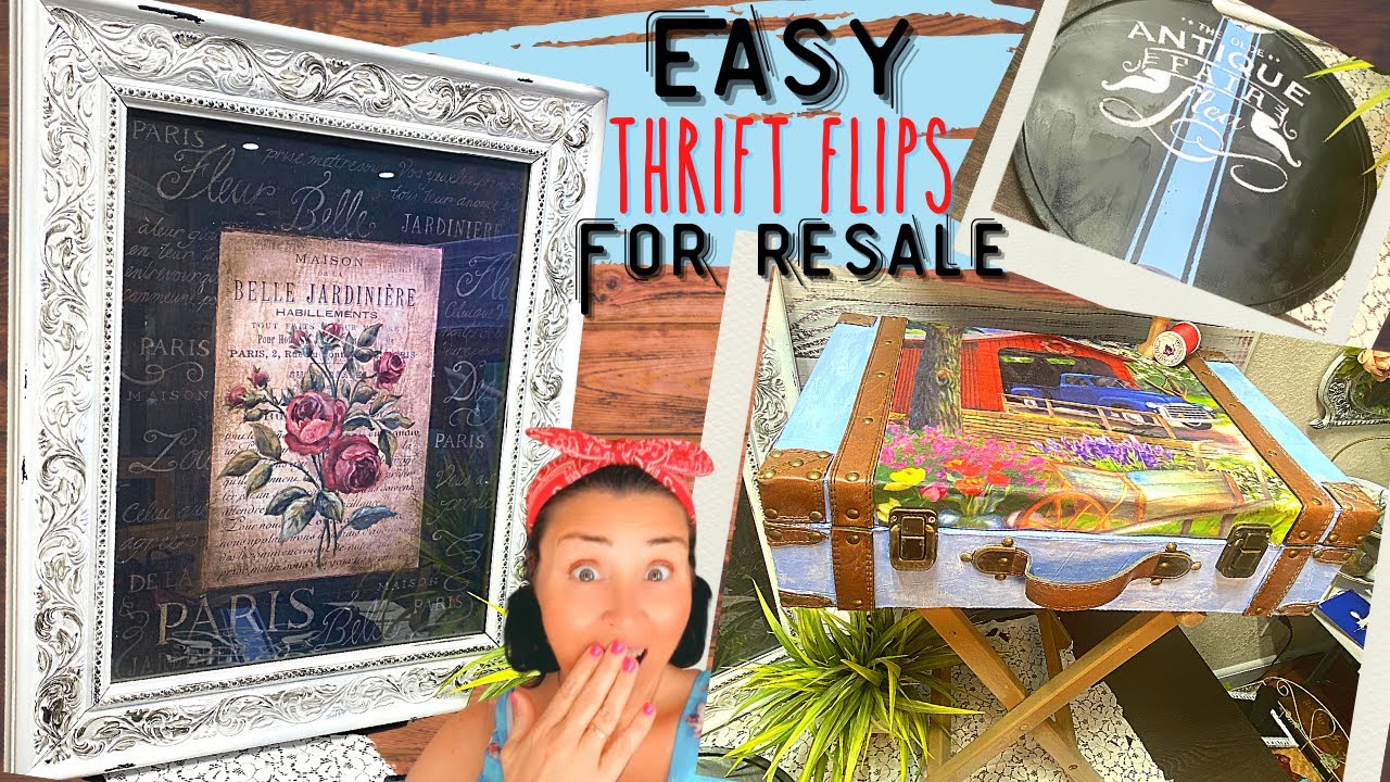 Easy high end thrift flips/ how to make vintage inspired suitcase table/ update on my sisters cancer
