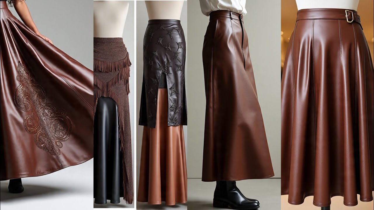 Onyx Edge – Asymmetric Leather Mini Skirt with Bold Panel Accents