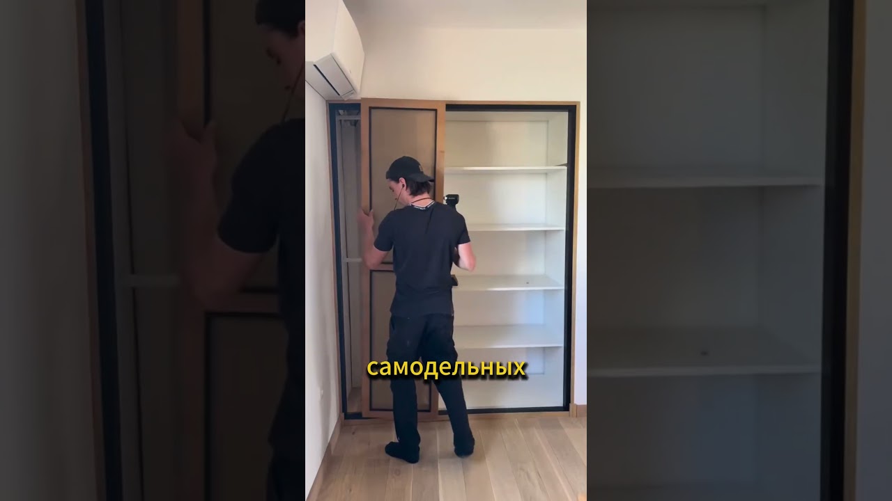 Самодельный шкаф встроенный в стену оказалось сделать очень просто