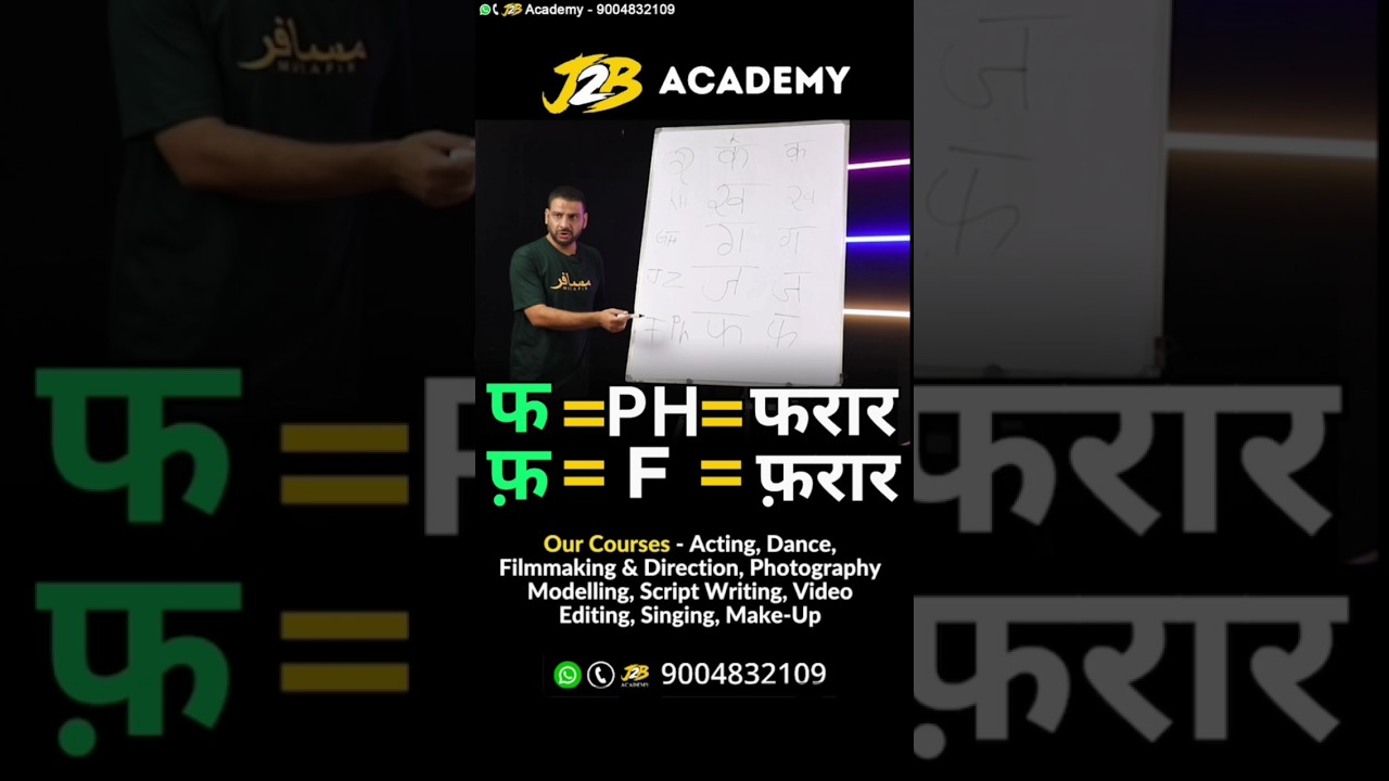 PRONUNCIATION | फ और फ़ में क्या अंतर है | Nuqta Wale Shabd Hindi | #actingclass #shorts #j2bacademy