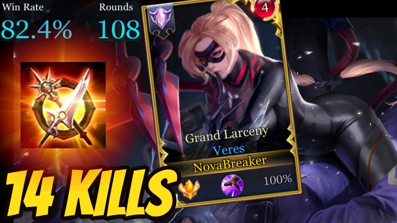 VERES FULL DAMAGE BUILD 14 KILLS!!!  | AoV | 傳說對決 | RoV | Li&ecirc;n Qu&acirc;n Mobile