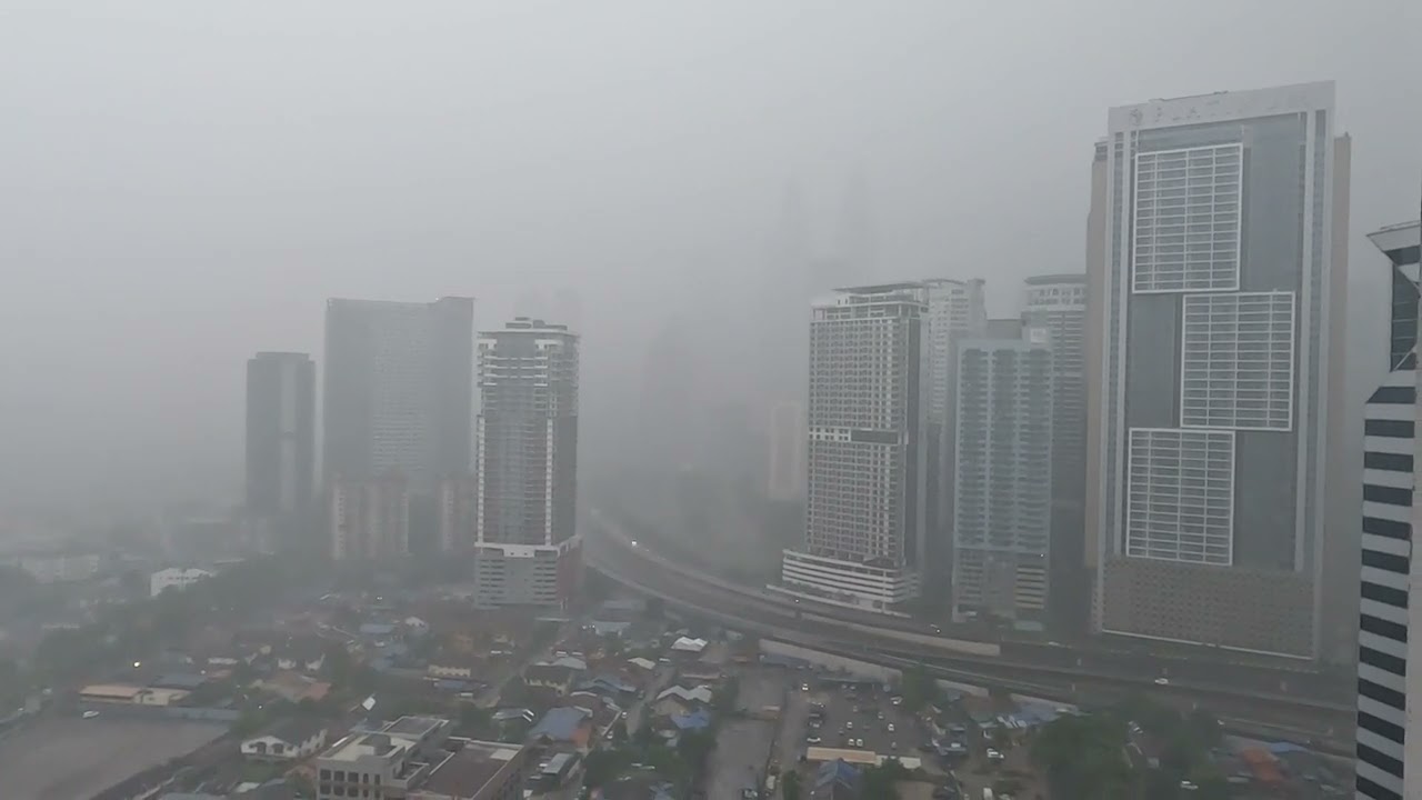 Crazy raw thunder & rain in Kuala Lumpur | original audio 