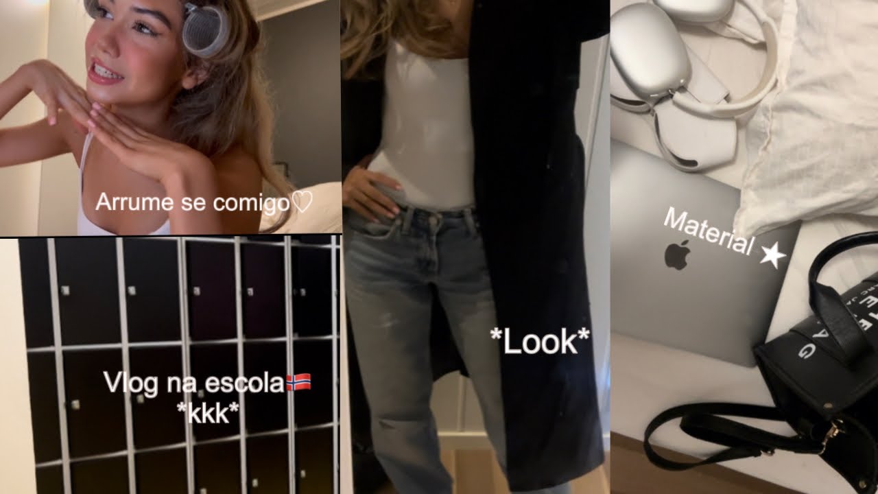Primeiro dia de aula na Noruega ☁️🇳🇴| *arrume se comigo/grwm, rotina e VLOG*