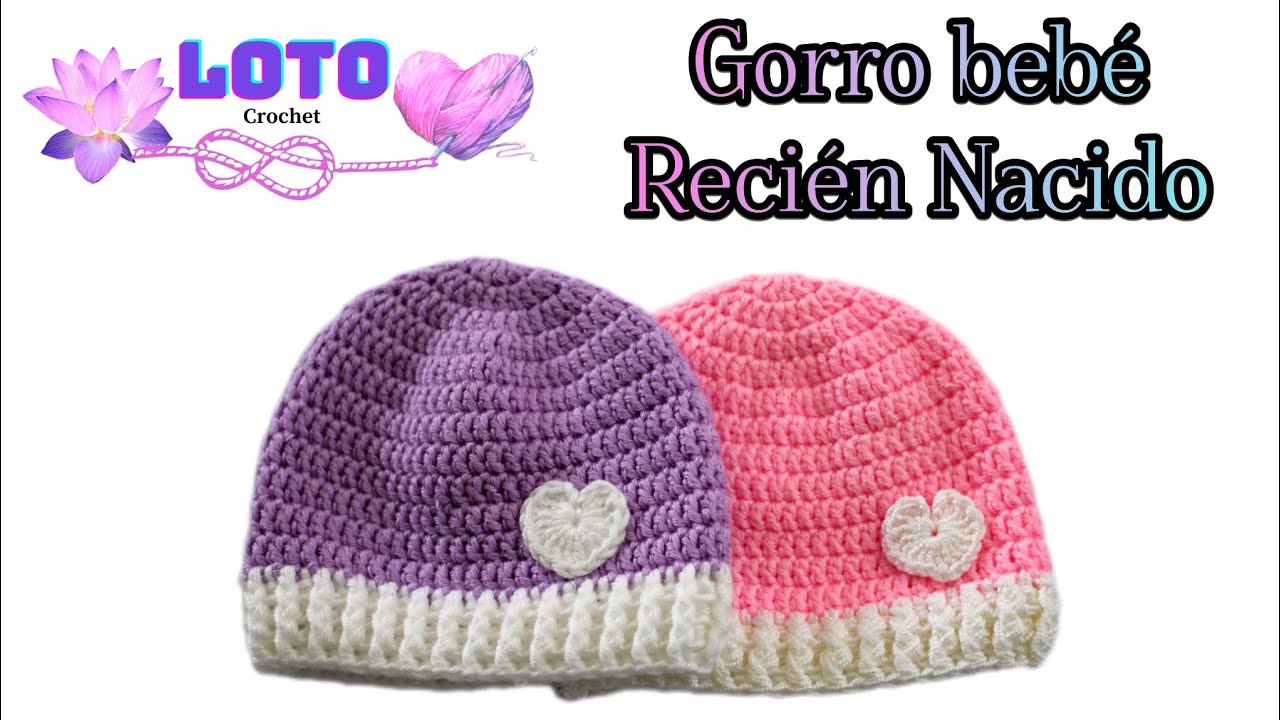 Cómo hacer Gorro de bebé recién nacido a crochet /Gorro crochet para principiantes/Crochet baby hat