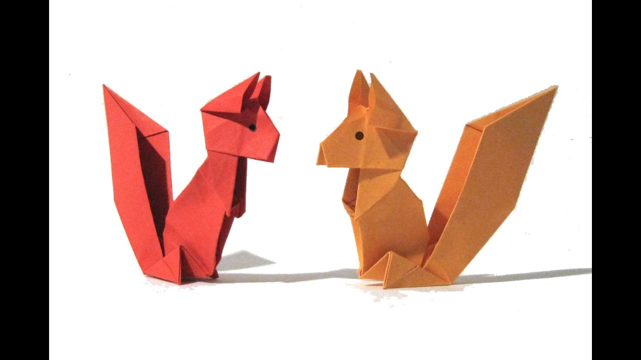 Origami Squirrel - Easy Origami Tutorial OLD VERSION - How to make an origami squirrel
