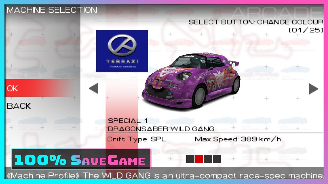 [100% SaveGame] 📥Ridge Racer 2 PSP - Everything unlocked + all Events + all  Cars + all Bonuses