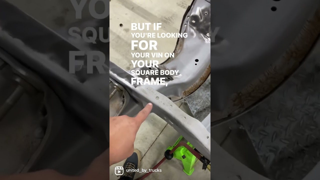 Расположение VIN-номеров для автомобилей Squarebody (73-87)