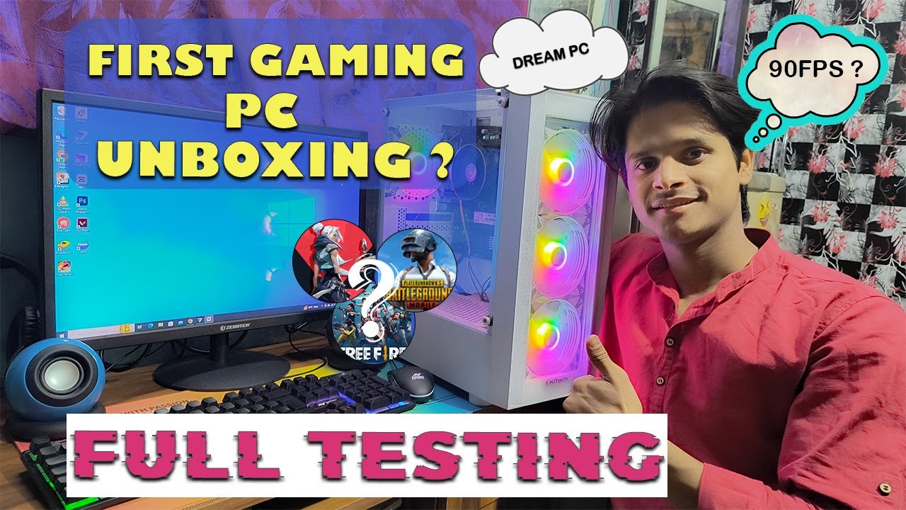 FIRST GAMING PC UNBOXING || FULL TESTING || 90FPS BGMI & FREE FIRE