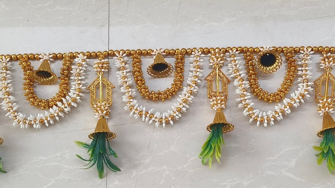 South Indian design toran/designer toran/bandhanvar/how to make toran at home@b_k_j_craaft 