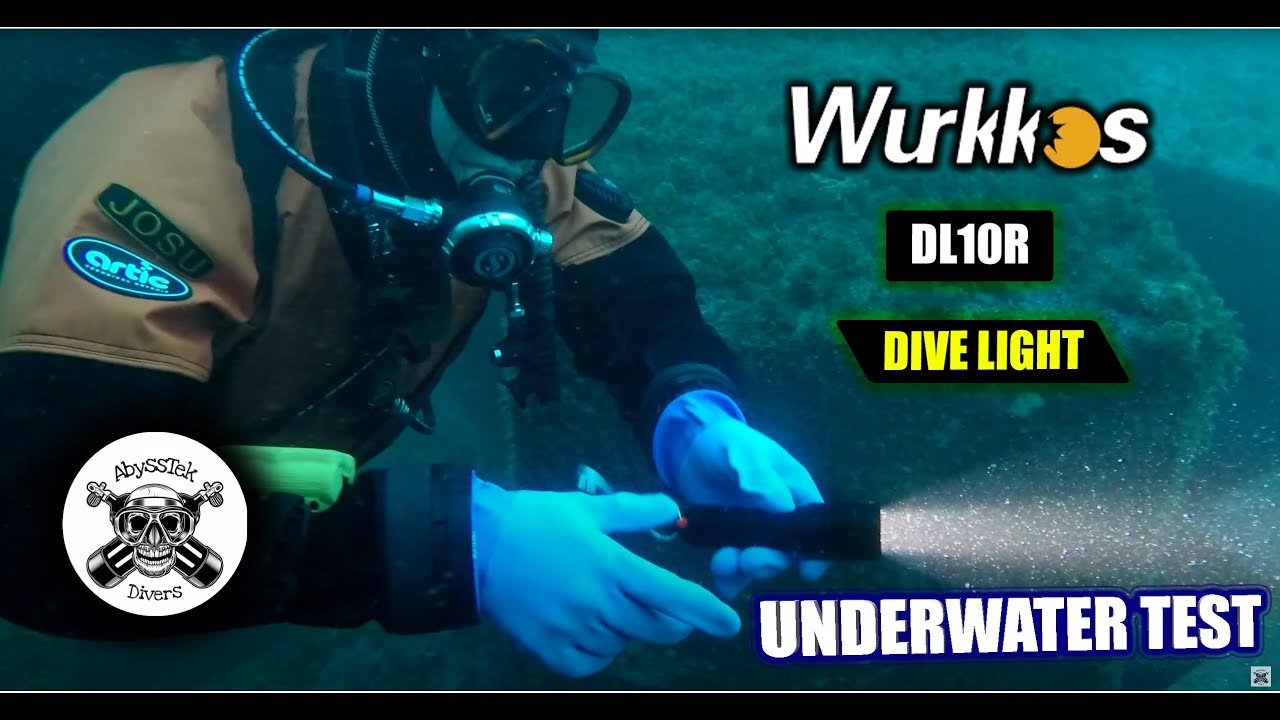 WURKKOS DL10R DIVE LIGHT UNDERWATER TEST