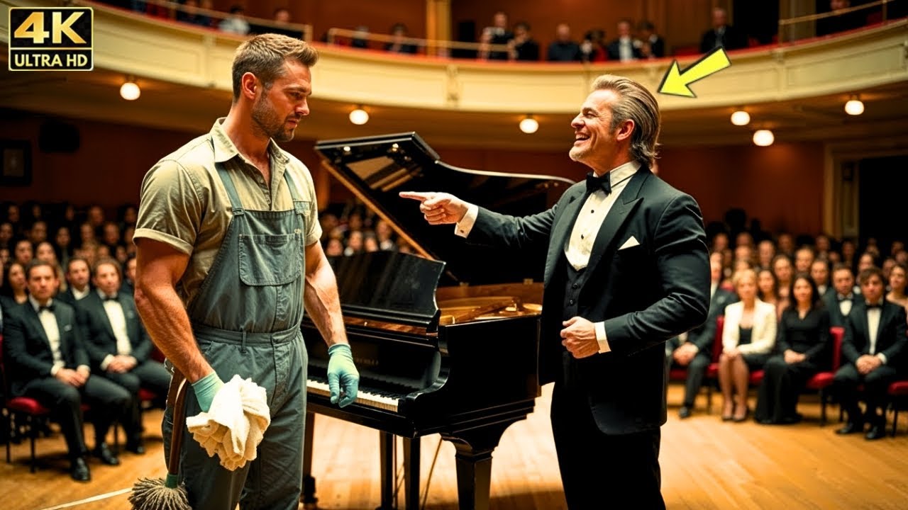 Single Dad Janitor Was Asked to Play Piano as a Joke — But What He Played Made Even the CEO Tear Up