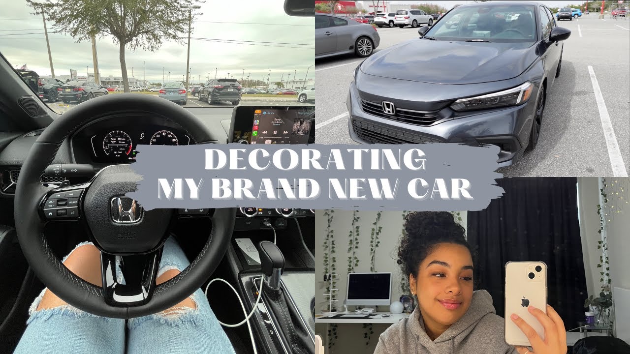 decorating my brand new car + car tour! 2023 Honda Civic Sport