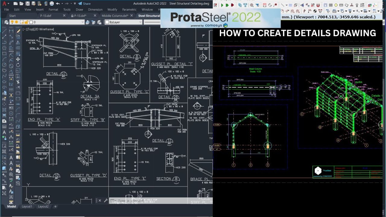 How to Create Steel Drawings in ProtaSteel
