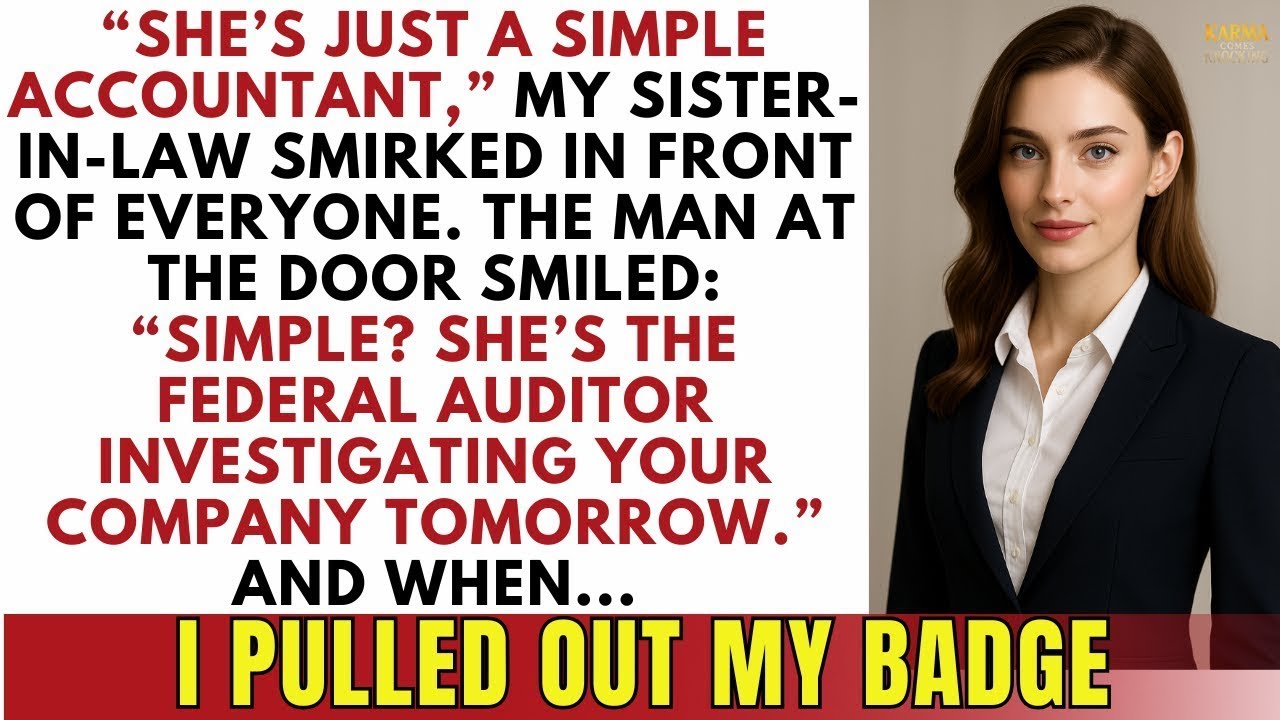My Sister-in-Law Mocked Me with a Cruel Joke at Family Dinner—Then a Federal Investigator Walked In