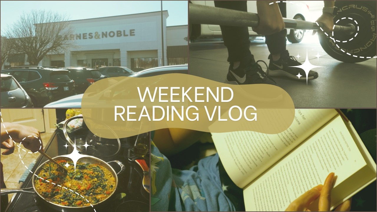 Relaxing weekend vlog ☀️||🪴 read with me for 30 mins in real-time with calming music 🎵