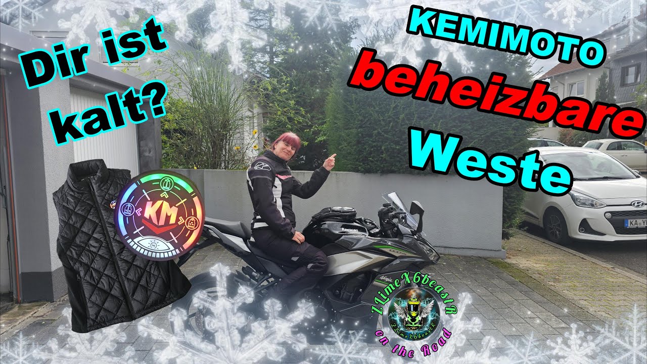 KEMIMOTO Outdoor Wärmeweste für kalte Tage❄️. Test mit dem Motorrad🏍