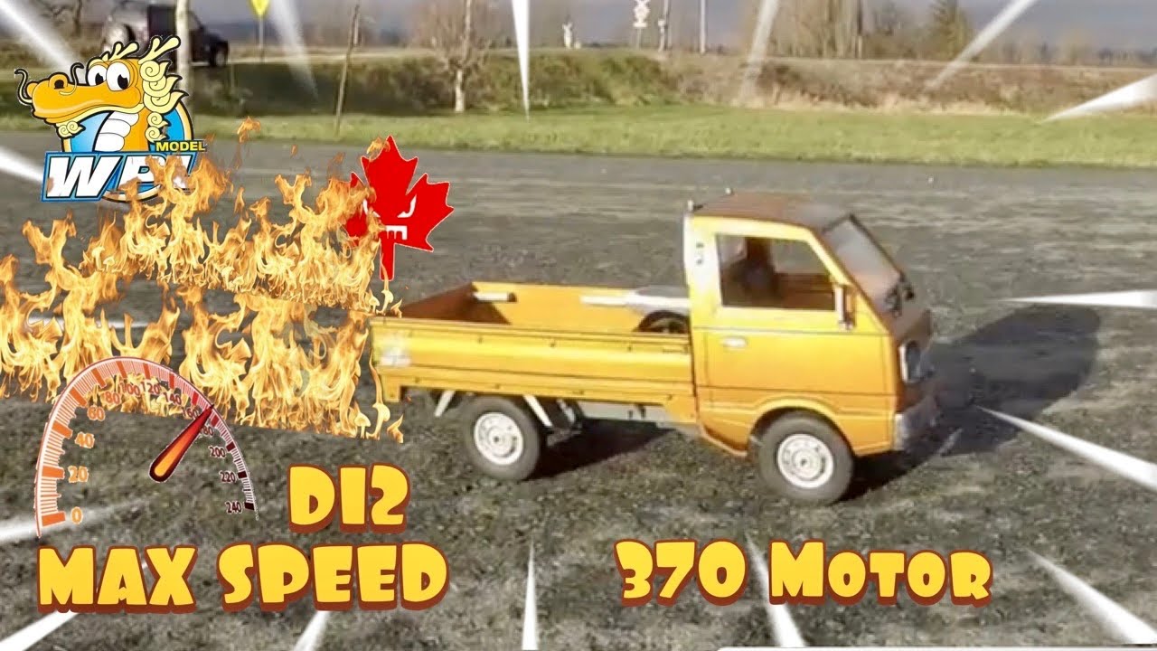 WPL D12 With Upgraded Electronics & 370 Motor Speed Run. It’s Fast 💯