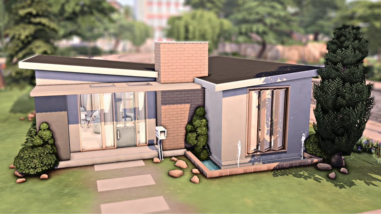 MODERN STARTER HOME 🏡 The Sims 4 Speed Build | No CC