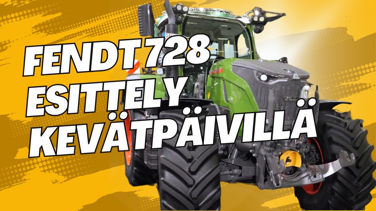 Fendt 728 traktori esittely (Agco suomi myyjä esittelemässä maatalousliike mattilan kevätpäivillä)