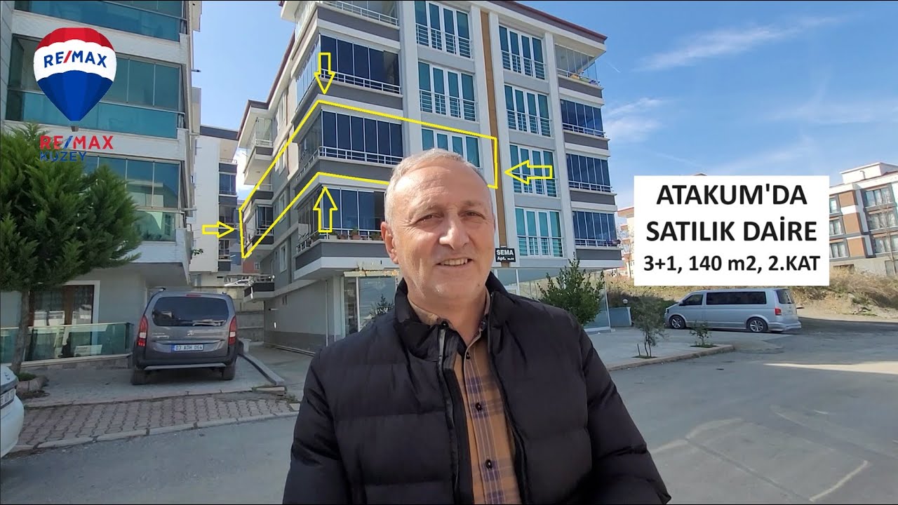 ATAKUM'DA SATILIK DENİZ MANZARALI DAİRE