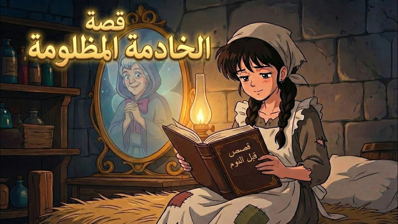 قصة قبل النوم  حكاية الخادمة اليتيمة في قصر السلطان  قصة باردة مع صوت المط