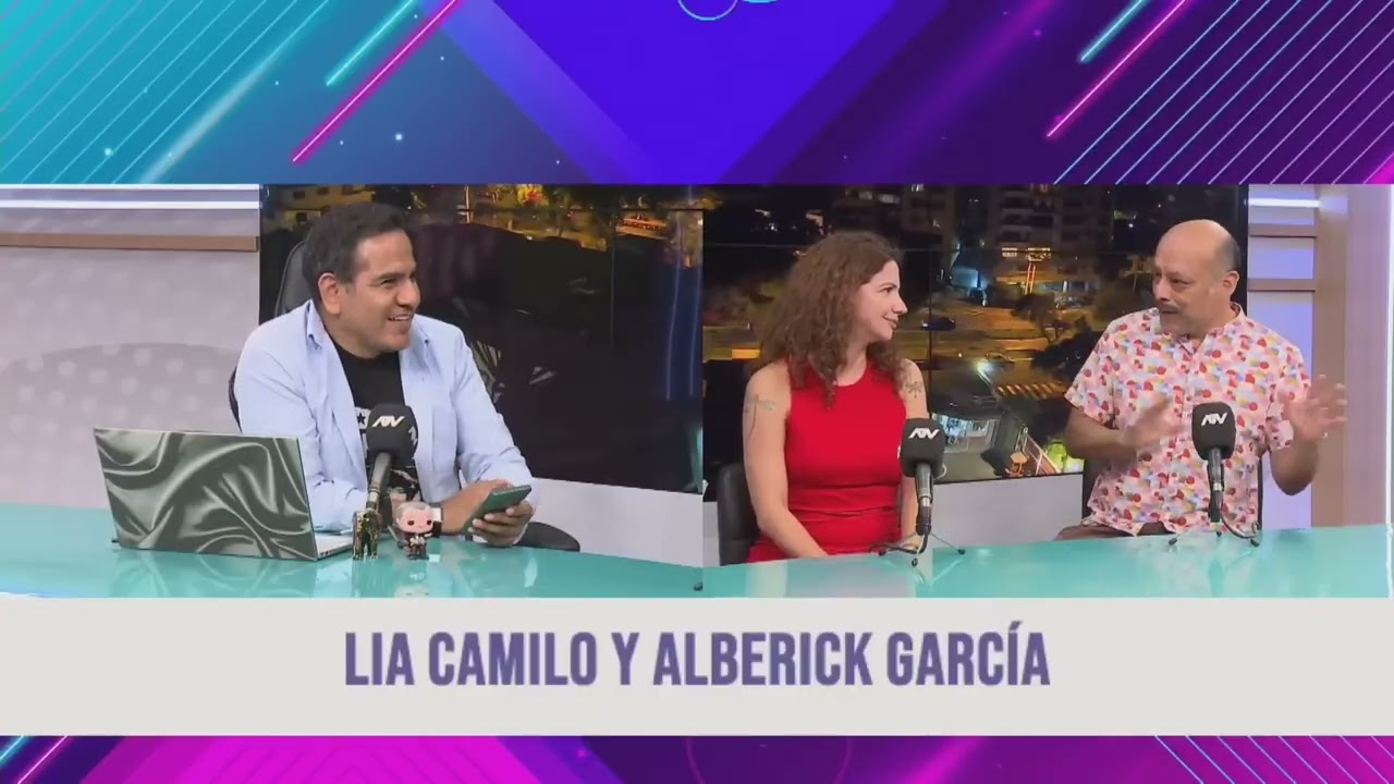 Entrevista en ATV a los actores Lia Camilo y Alberick García sobre Noche de Creadoras