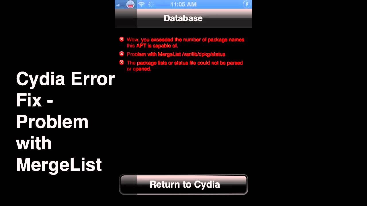 How to fix cydia error