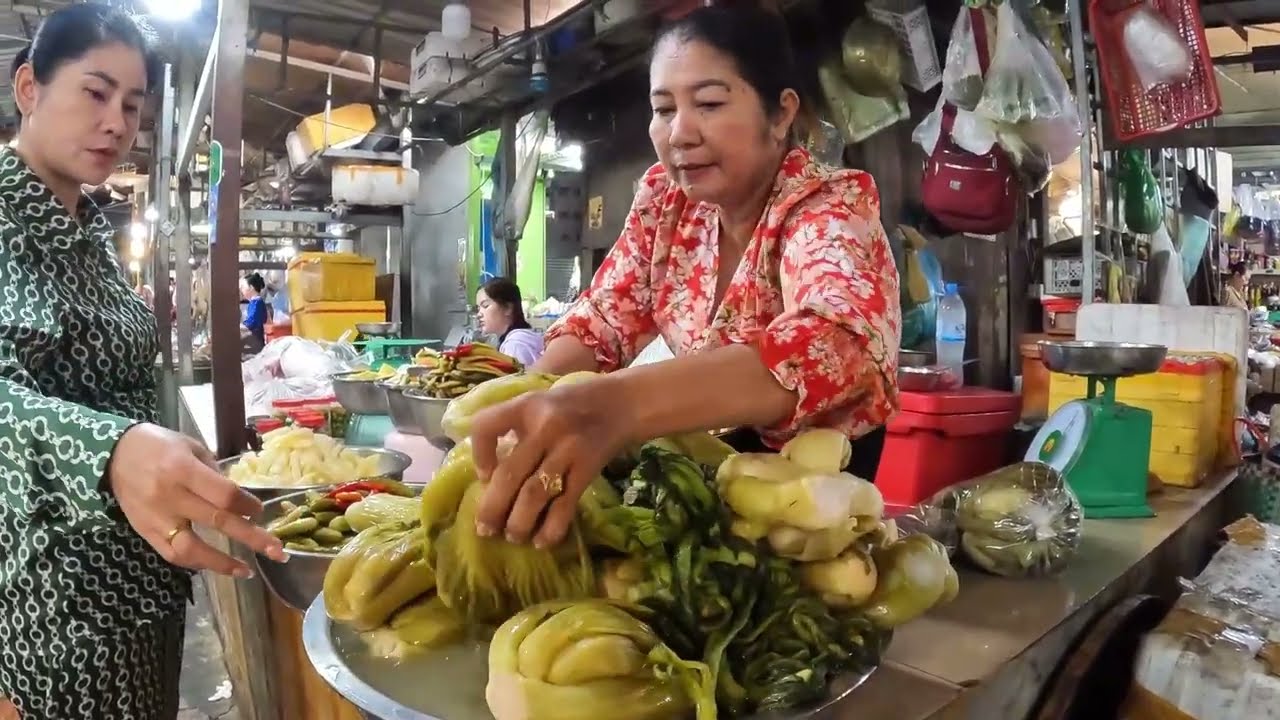 Cambodian Market Life, Fresh Seafood & Meat Market, Real Khmer Street Food Tour