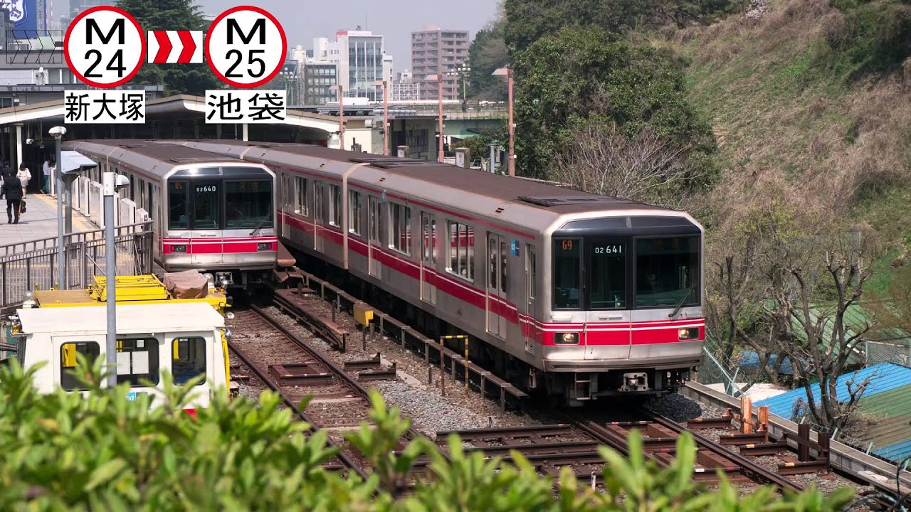 【走行音(静止画＋音声)】【三菱IGBT】(停止信号あり)　東京メトロ02系　02 235　茗荷谷→池袋